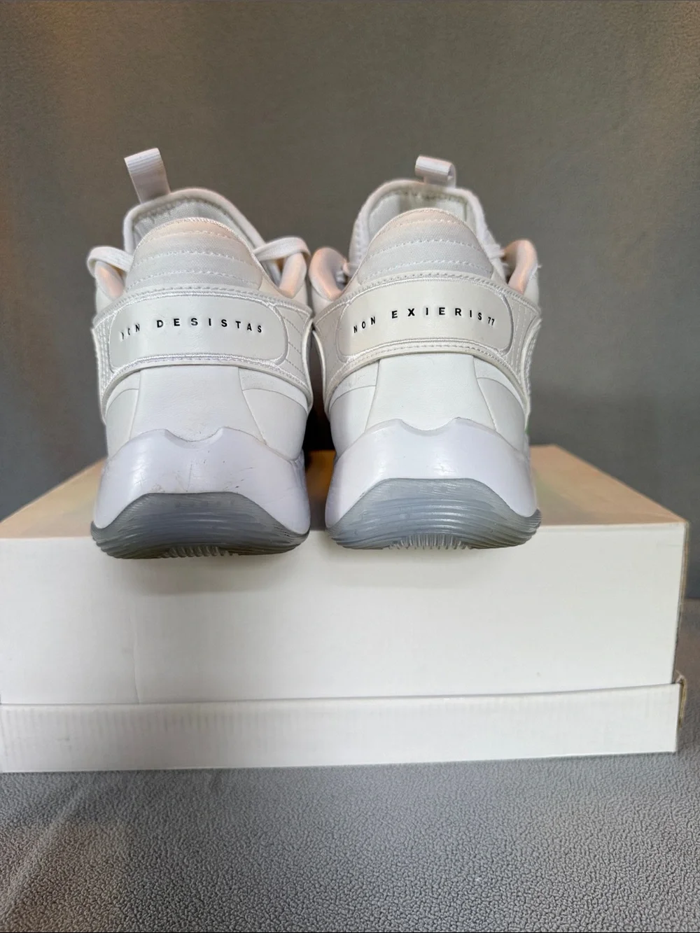 Jordan Men's Luka 2 White & Volt Low-Top Athletic Sneakers. No Box.
